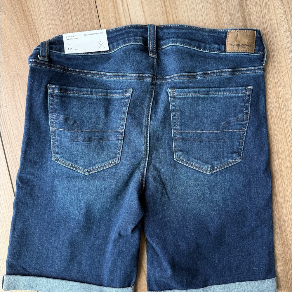 American Eagle Outfitters Men’s Dark Blue Relaxed Jeans Shorts - Picture 3 of 3